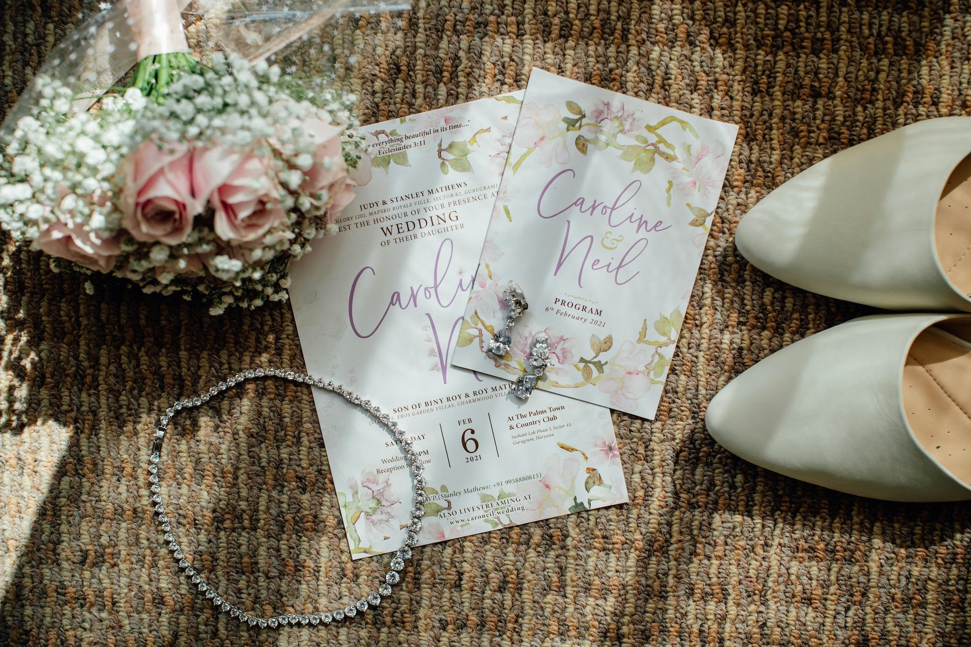 Invitations de mariage préparées