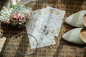 Invitations de mariage préparées
