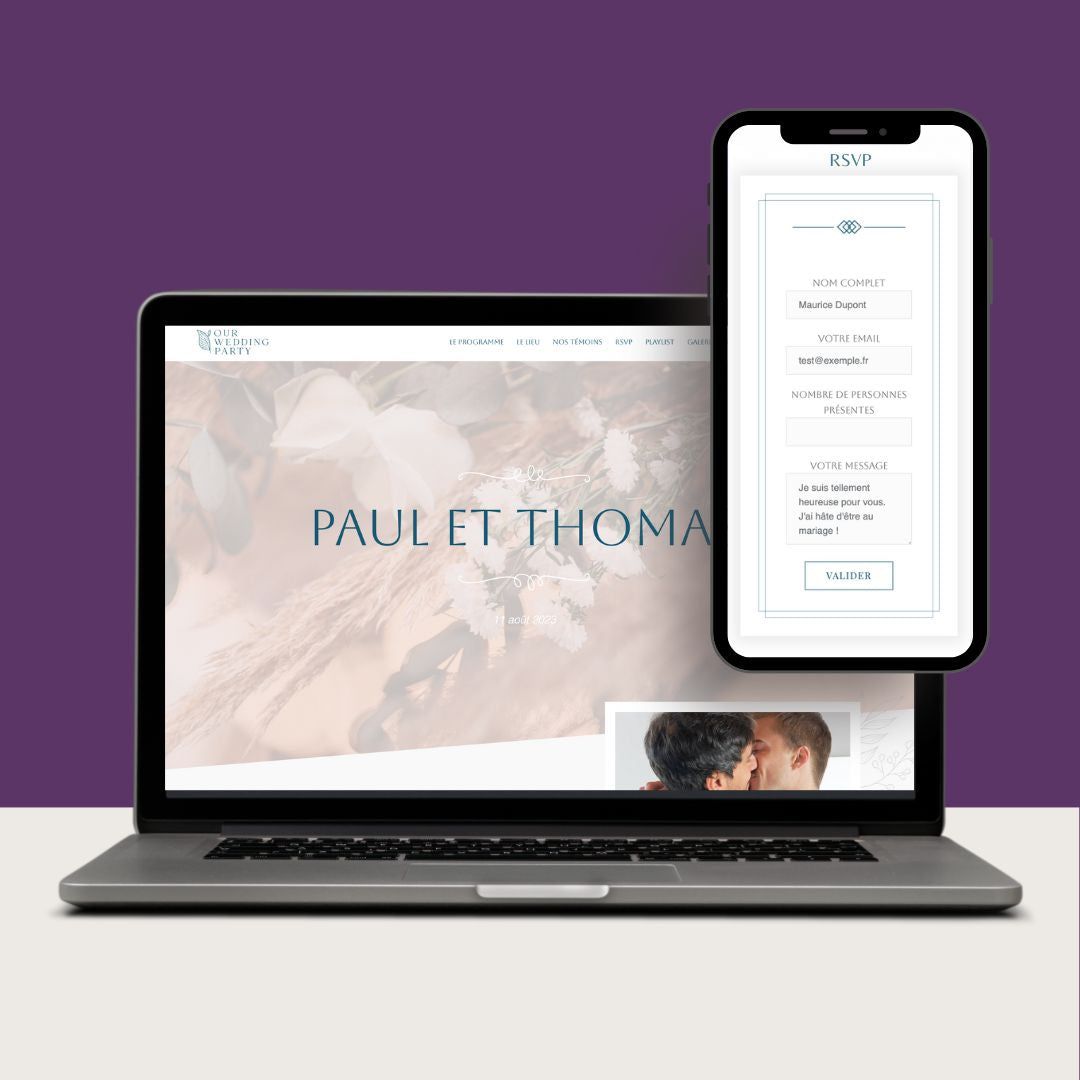 Formule Émotion pour wedding planner sur ordinateur et mobile