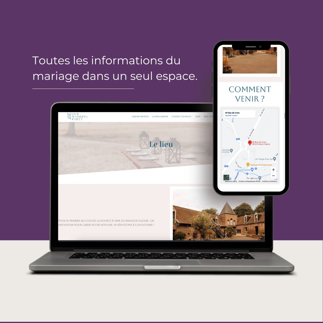 Formule Émotion pour wedding planner sur ordinateur et mobile
