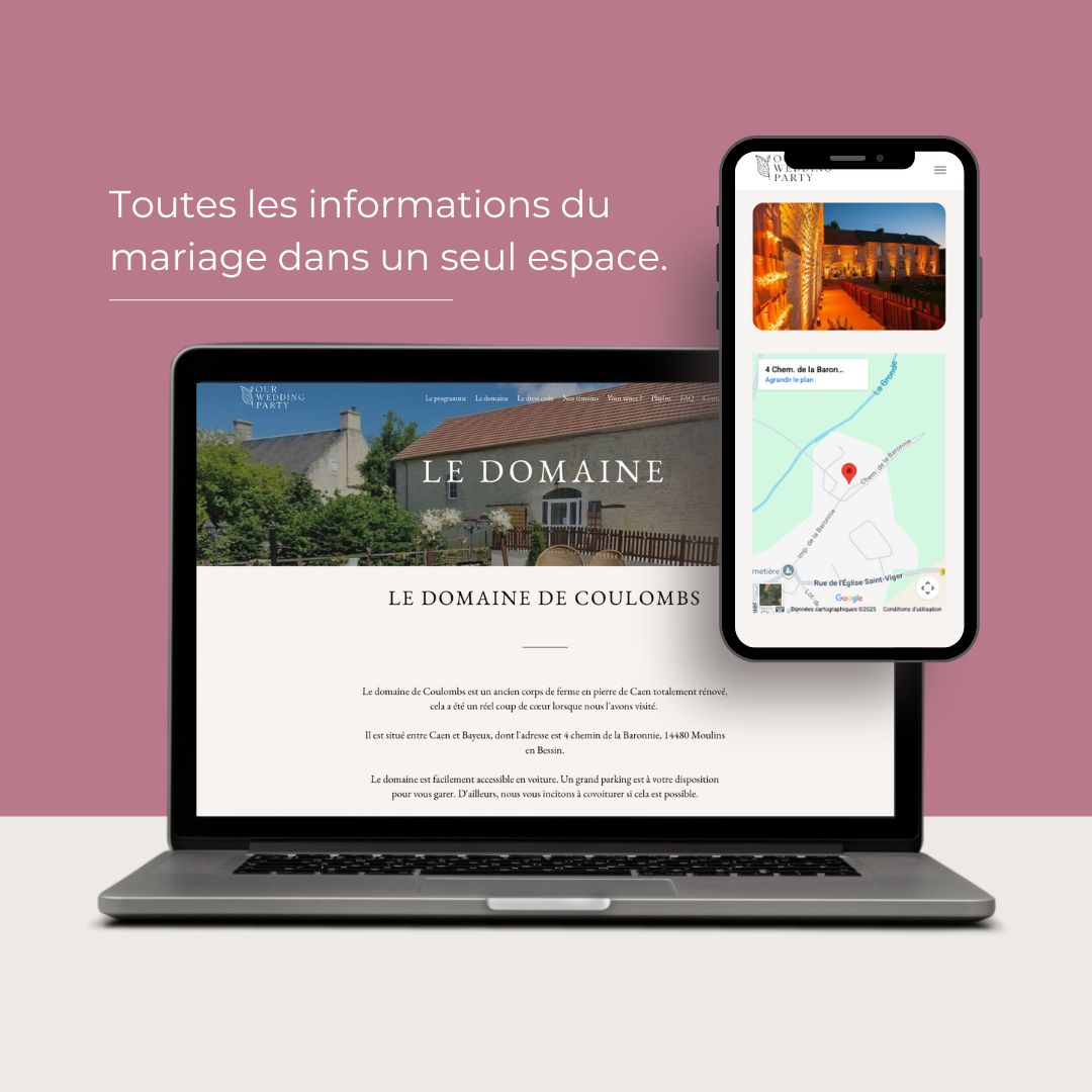 Formule Iconique site de mariage wedding planner ordinateur et mobile