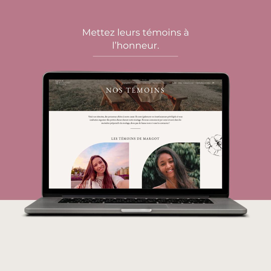 Formule Iconique site de mariage wedding planner ordinateur